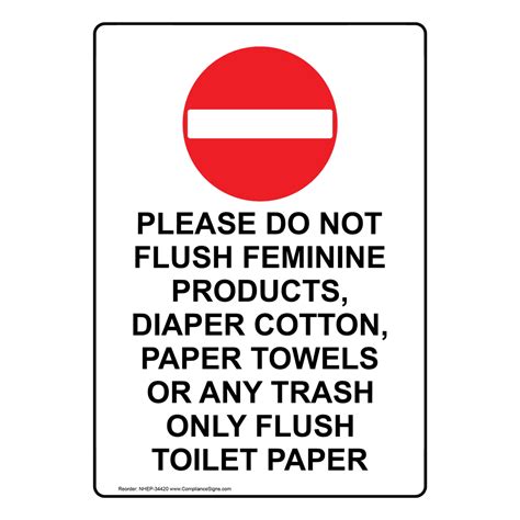 Free Printable Please Do Not Flush Feminine Products Sign